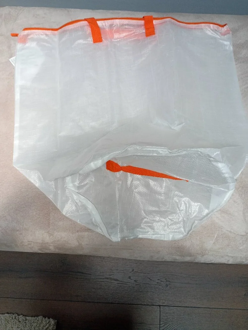 Set of 2 IKEA PARKLA Zippered Laundry Bags with Handles (18 Gal) Moving Hamper